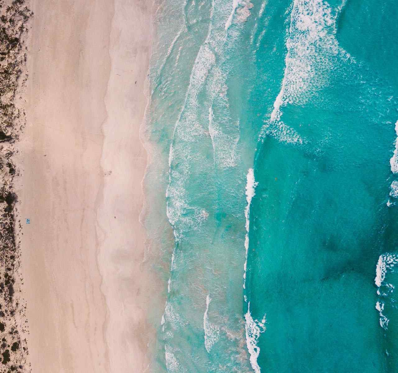 Beach view from drone